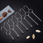 Supporto gancio doppio anello in acciaio inox 25cm