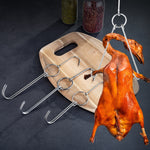 Supporto gancio doppio anello in acciaio inox 25cm