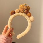 Fascia per capelli orso in peluche 24x20 cm