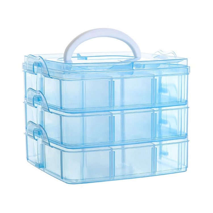 Scatola portaoggetti cosmetica portatile 3 strati in plastica