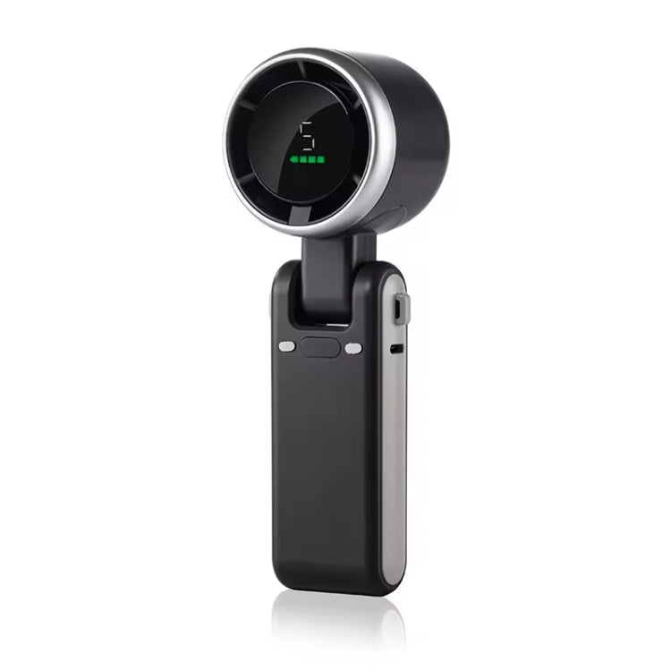 Ventola turbo pieghevole portatile appesa al collo e desktop a doppio uso 5 marce regolabile con display digitale