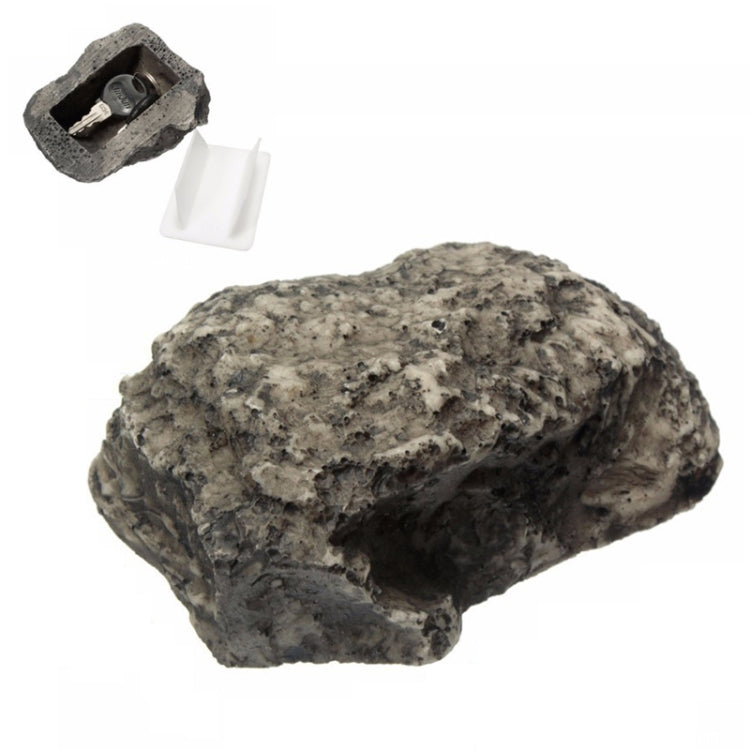 Cassetta portachiavi sicura in resina effetto pietra 10x7x5cm