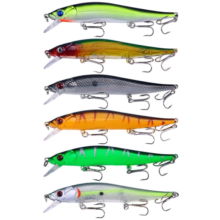 Set 6 esche da pesca Minnow dure 12cm 13.6g HENGJIA