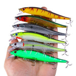 Set 6 esche da pesca Minnow dure 12cm 13.6g HENGJIA