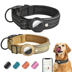 Collare per cani con custodia AirTag in neoprene riflettente