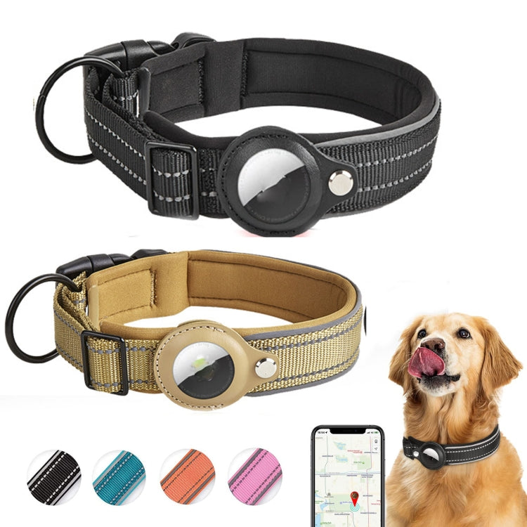 Collare per cani con custodia AirTag in neoprene riflettente