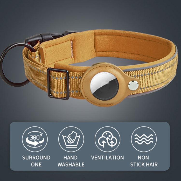 Collare per cani con custodia AirTag in neoprene riflettente