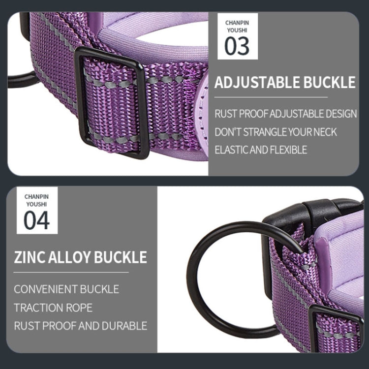Collare per cani con custodia AirTag in neoprene riflettente