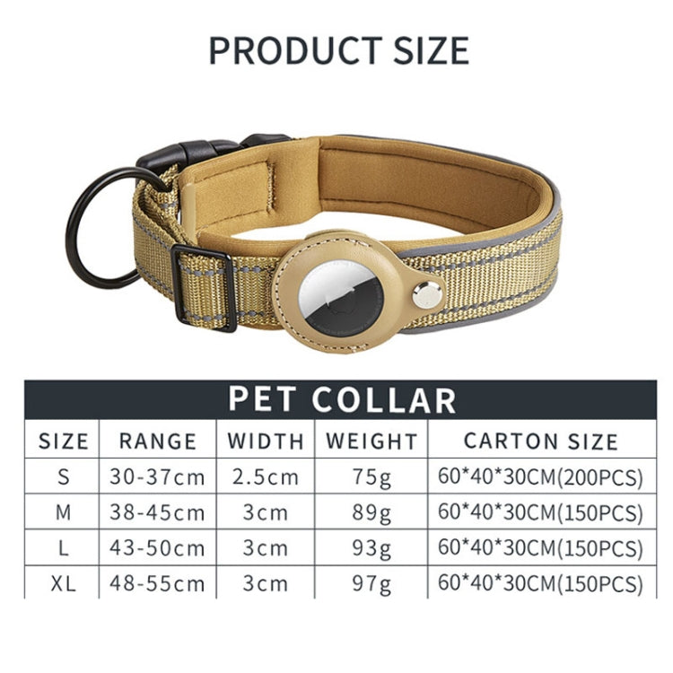 Collare per cani con custodia AirTag in neoprene riflettente
