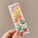 Set 10 fasce per capelli bambini in pelle e resina