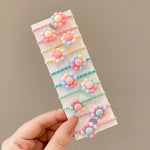 Set 10 fasce per capelli bambini in pelle e resina