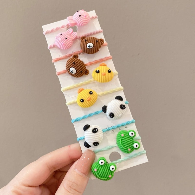 Set 10 fasce per capelli bambini in pelle e resina