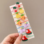 Set 10 fasce per capelli bambini in pelle e resina