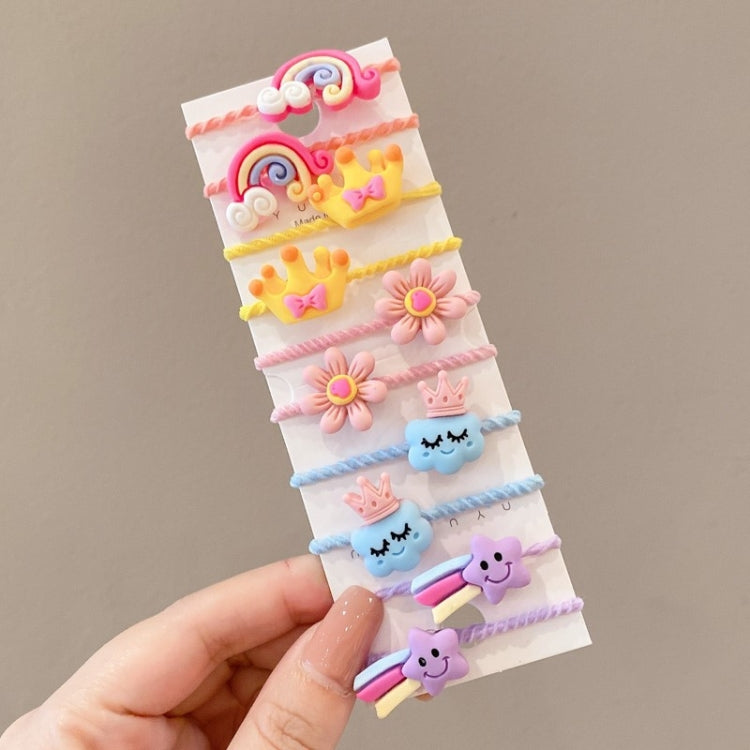 Set 10 fasce per capelli bambini in pelle e resina