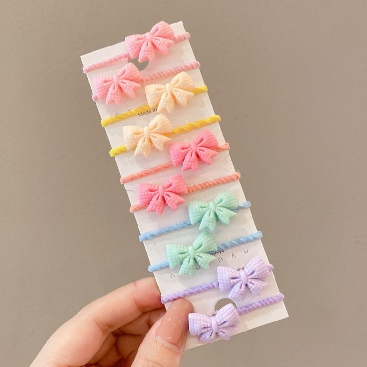 Set 10 fasce per capelli bambini in pelle e resina