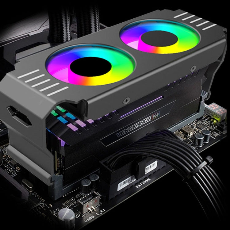 Memory Cooler ARGB doppia ventola per DDR DDR2 DDR3 DDR4 DDR5