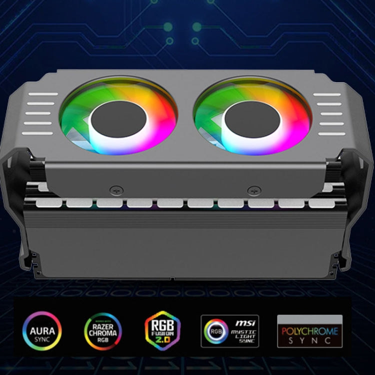 Memory Cooler ARGB doppia ventola per DDR DDR2 DDR3 DDR4 DDR5