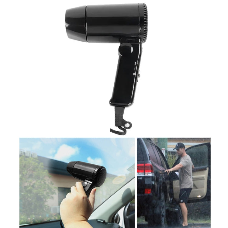 Asciugacapelli portatile 12V per auto con supporto