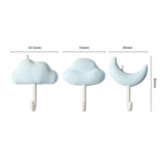 Set 3 ganci adesivi senza fori per parete casa