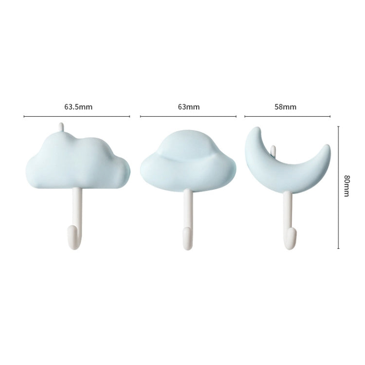 Set 3 ganci adesivi senza fori per parete casa