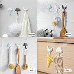 Set 3 ganci adesivi senza fori per parete casa