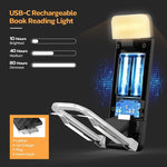 Lampada da lettura a clip ricaricabile USB LED