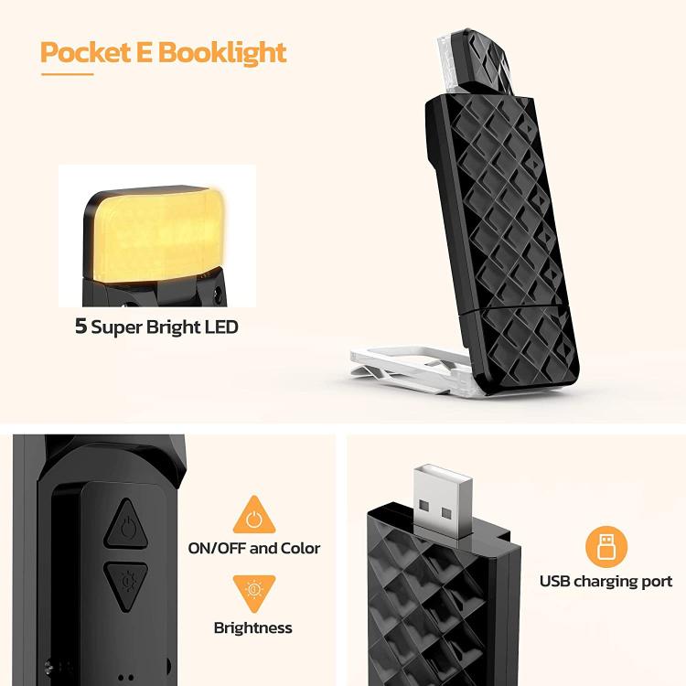 Lampada da lettura a clip ricaricabile USB LED