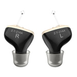 1 paio di amplificatori acustici per apparecchi acustici intrauricolari invisibili per anziani e non udenti, 1pair Black, 1pair Skin, 1pair Red and Blue