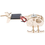 Modello elicottero solare in legno per bambini