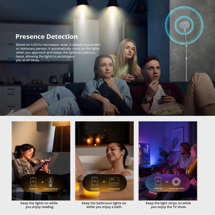 SONOFF SNZB 06P Sensore ZigBee movimento e presenza