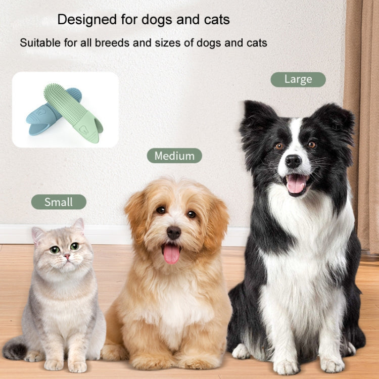 Spazzolino denti in silicone per cani e gatti