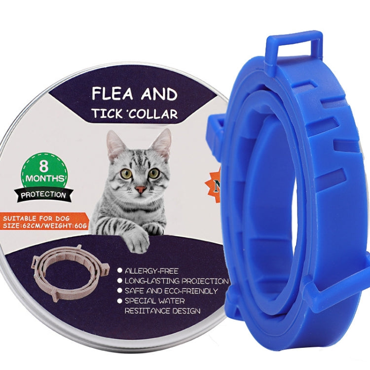 Collare antipulci e zecche per cani e gatti con custodia in allum