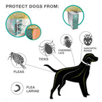 Collare antipulci e zecche per cani e gatti con custodia in allum