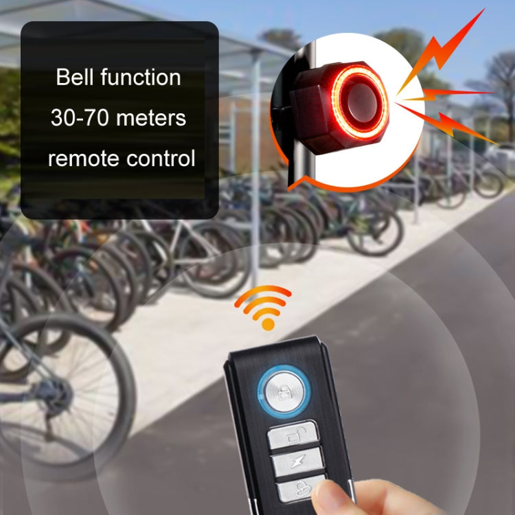 Luce posteriore bicicletta con allarme antifurto e telecomando