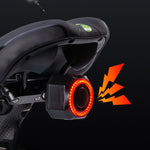 Luce posteriore bicicletta con allarme antifurto e telecomando