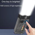 V10 Portachiavi torcia USB ricaricabile 1000 lumen
