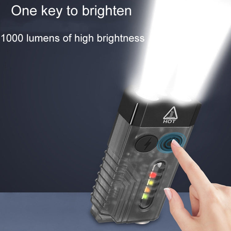 V10 Portachiavi torcia USB ricaricabile 1000 lumen