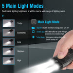 V10 Portachiavi torcia USB ricaricabile 1000 lumen