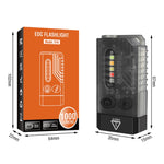 V10 Portachiavi torcia USB ricaricabile 1000 lumen