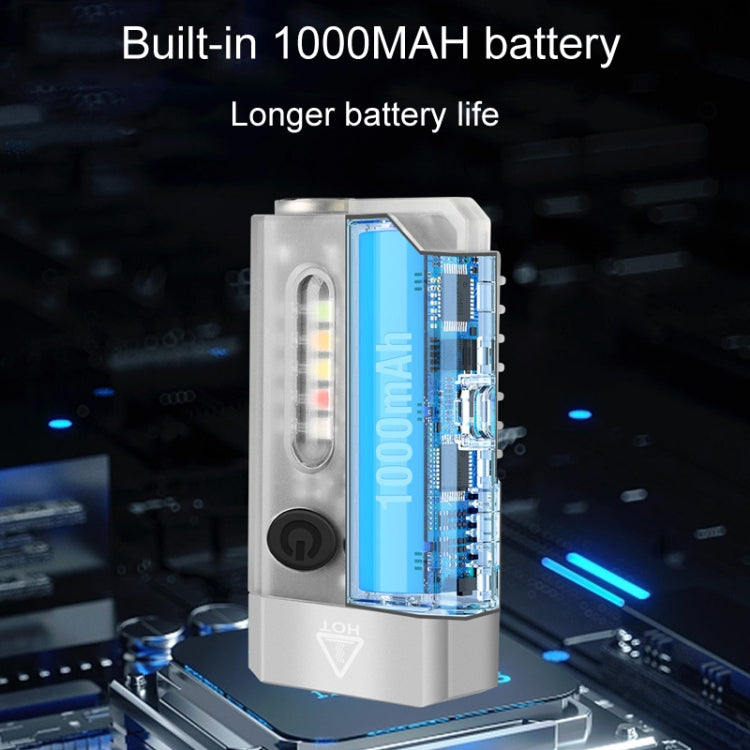 V10 Portachiavi torcia USB ricaricabile 1000 lumen