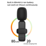 Microfono lavalier wireless Elebest da 3,5 mm Mini microfono a clip, One Drag One Set 1