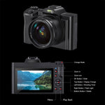 Fotocamera digitale DC-201S 5K 3,5" con stabilizzazione 6 assi