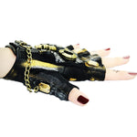 Guanti motociclista punk mezze dita in pelle S-XL