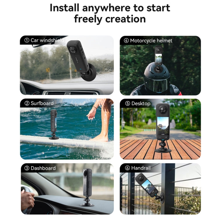 Supporto adesivo flessibile per action camera 1/4 pollice