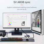 Supporto verticale per scheda grafica con lente regolabile ARGB