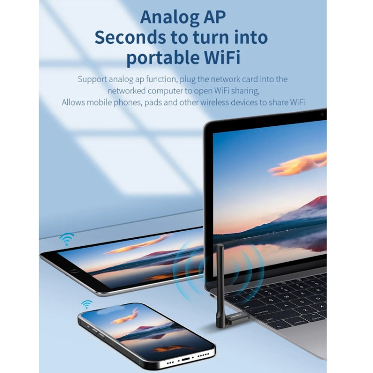 Adattatore USB WiFi6 COMFAST CF-940F 300Mbps 2.4GHz