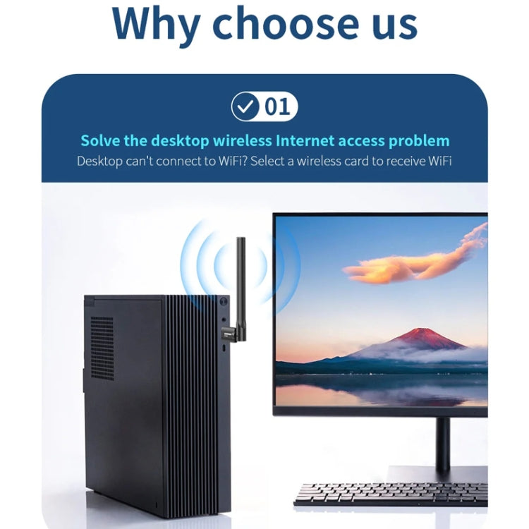 Adattatore USB WiFi6 COMFAST CF-940F 300Mbps 2.4GHz