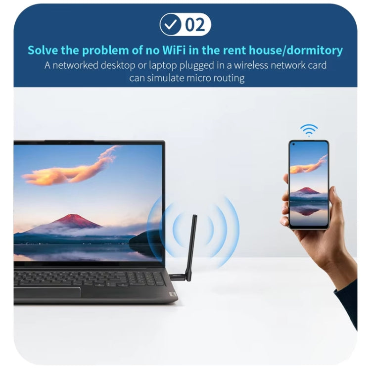 Adattatore USB WiFi6 COMFAST CF-940F 300Mbps 2.4GHz