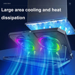 Supporto raffreddamento laptop pieghevole RGB NUOXI C300