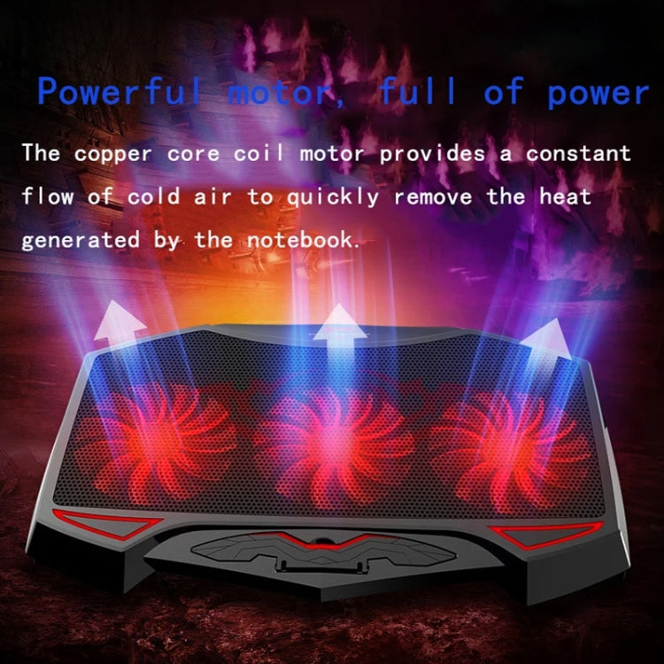 Radiatore raffreddamento laptop 3 ventole LED regolabile